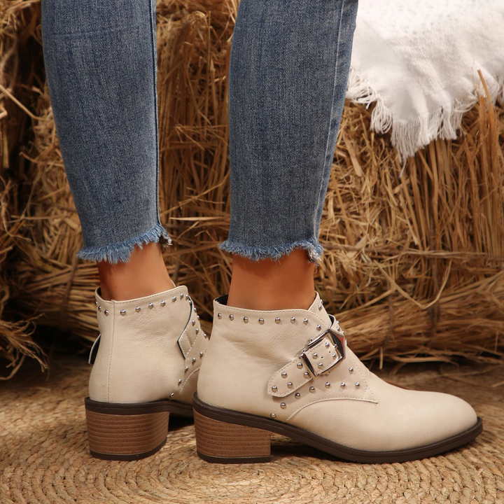 Western Rivet Ankle Boots
