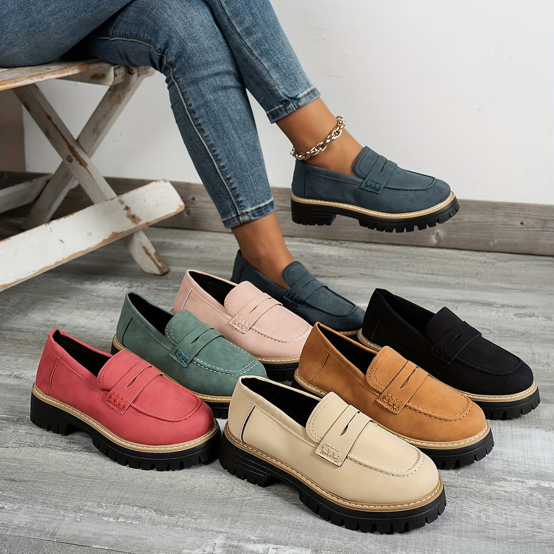 Classic Penny Strap Chunky Loafers