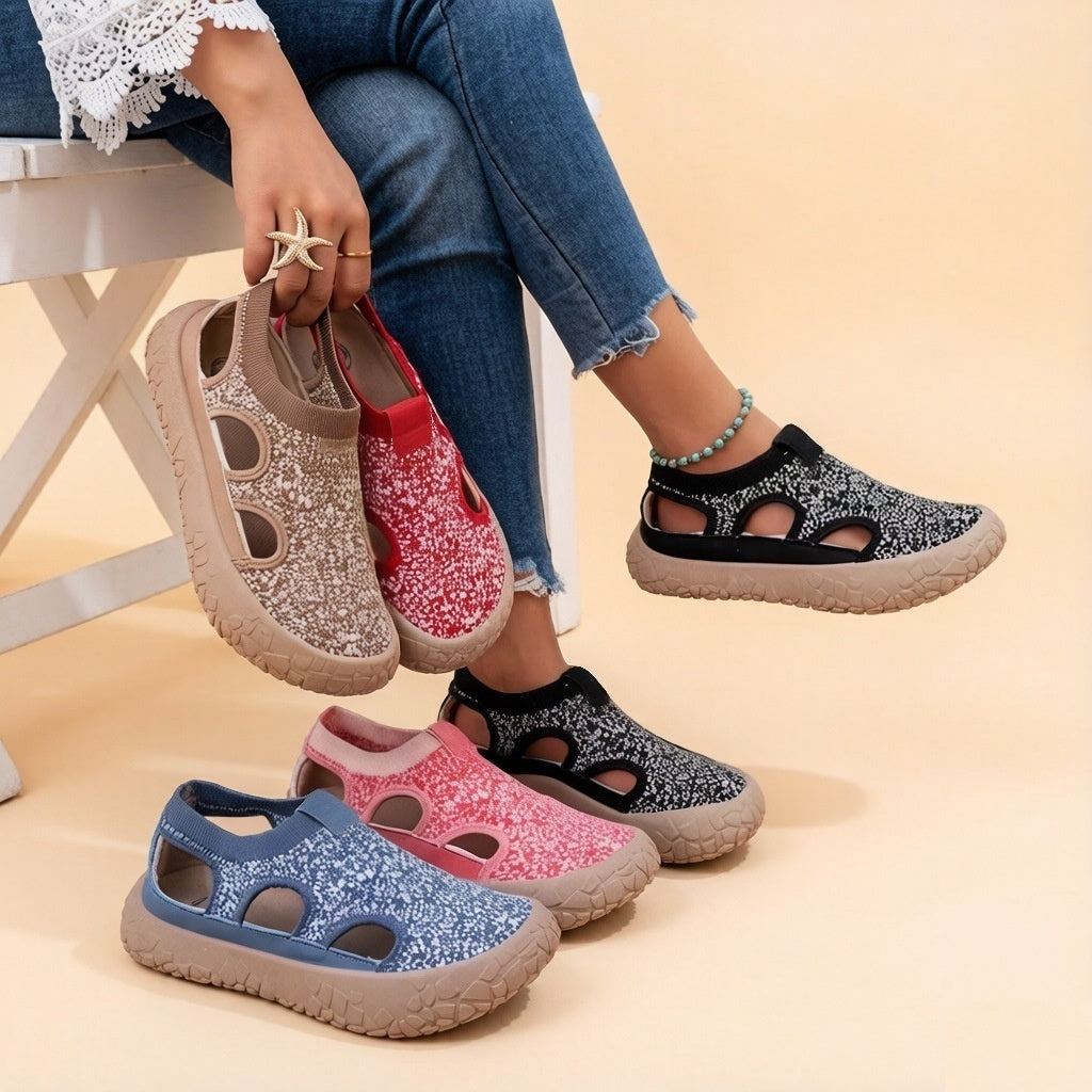 Women Knit Hollow Out Shoes