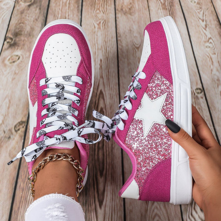 Leopard Sequin Casual Skate Shoes