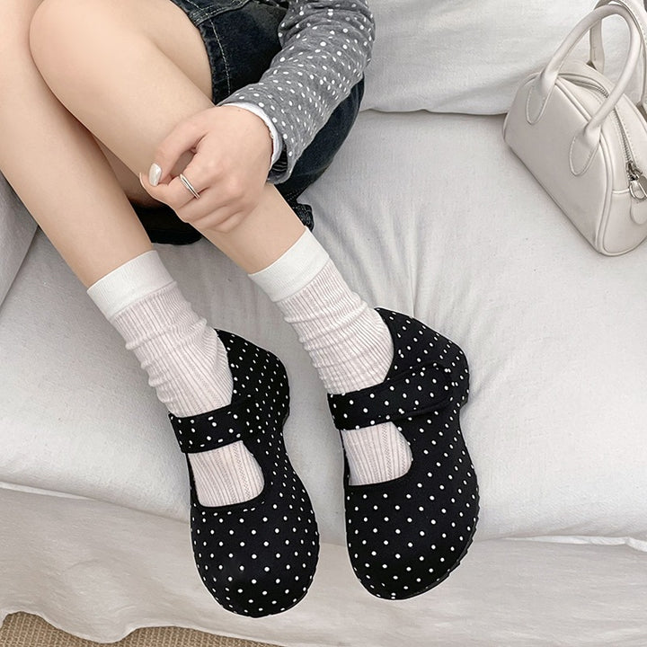 Polka Dot Mary Jane Flats