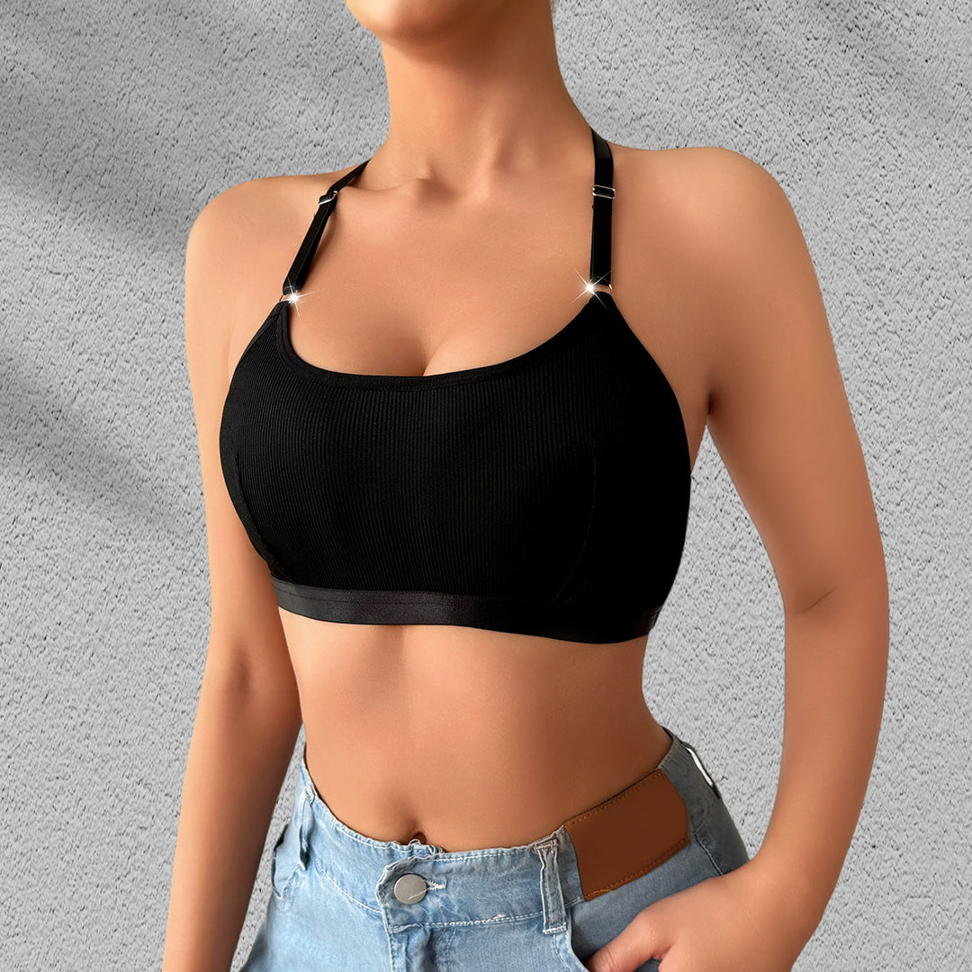 Lace Pearl Back Bra