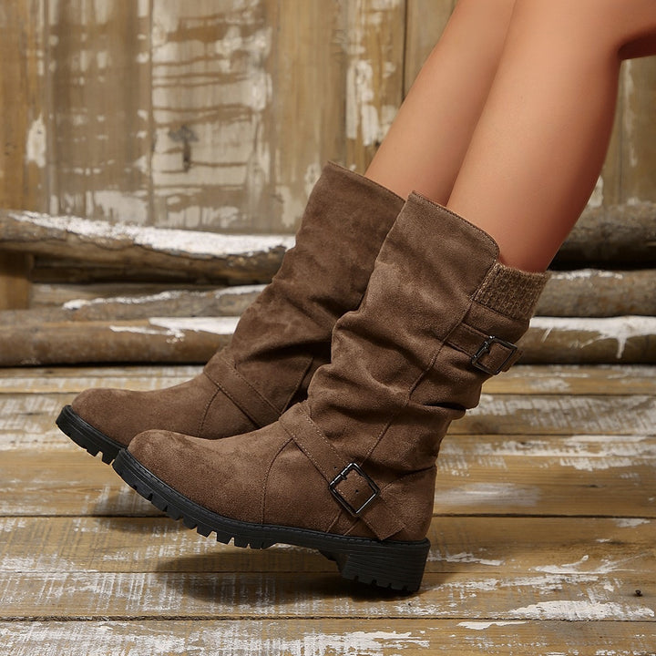 Fleece Lined Belt Boots