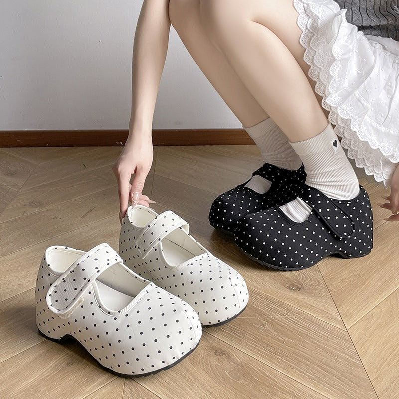 Polka Dot Mary Jane Flats
