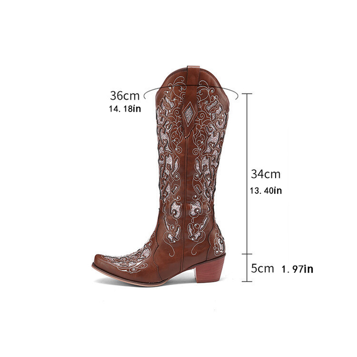 Ladies Classic Western Style Tall Cowboy Boots