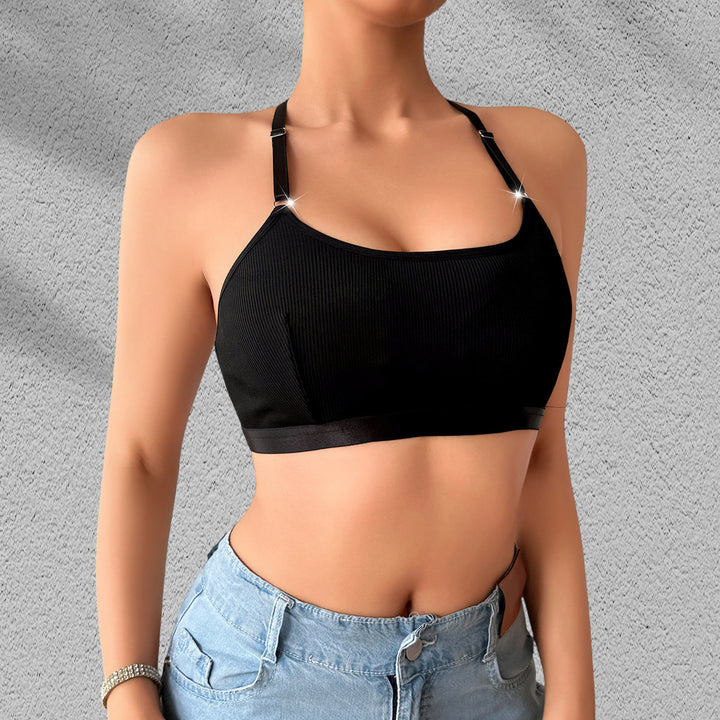 Lace Pearl Back Bra