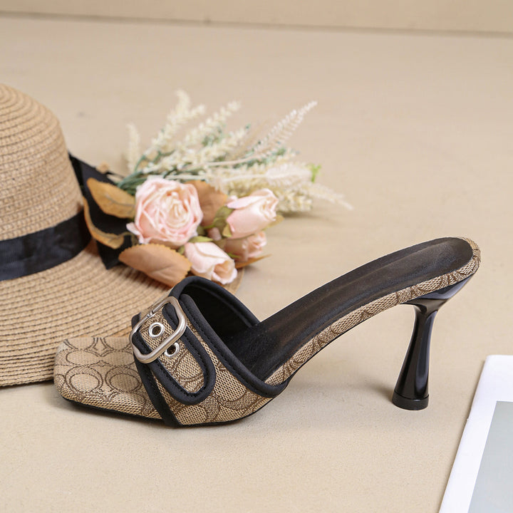 Stylish square-toe stilettos