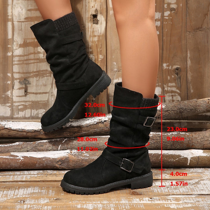 Fleece Lined Belt Boots
