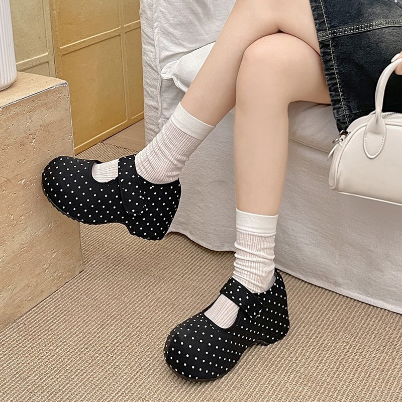 Polka Dot Mary Jane Flats