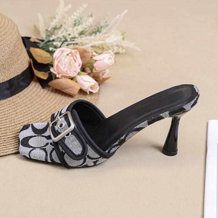 Stylish square-toe stilettos