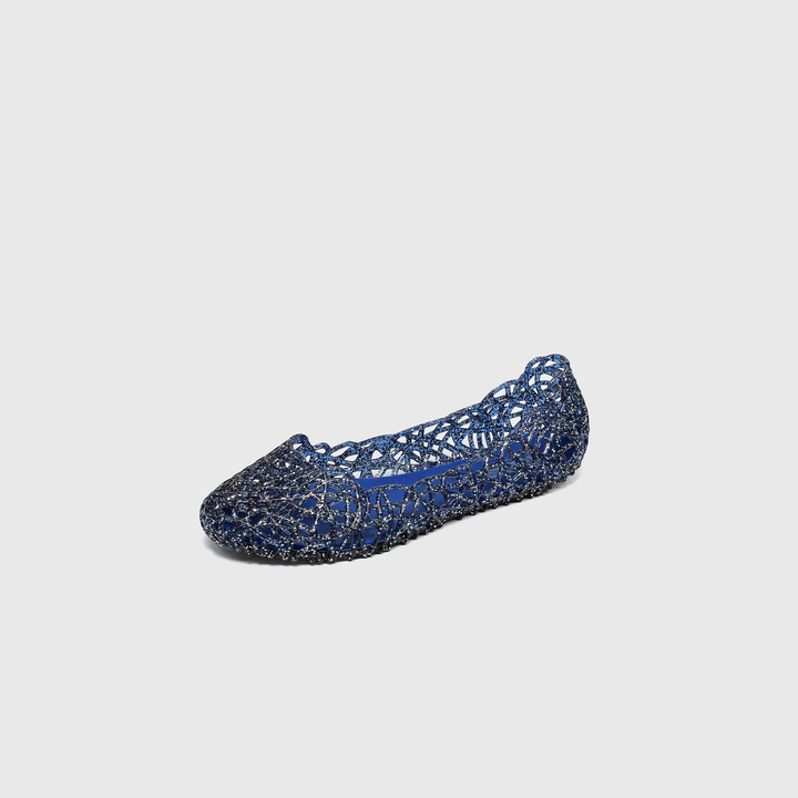 Cutout Glitter Jelly Ballet Flat