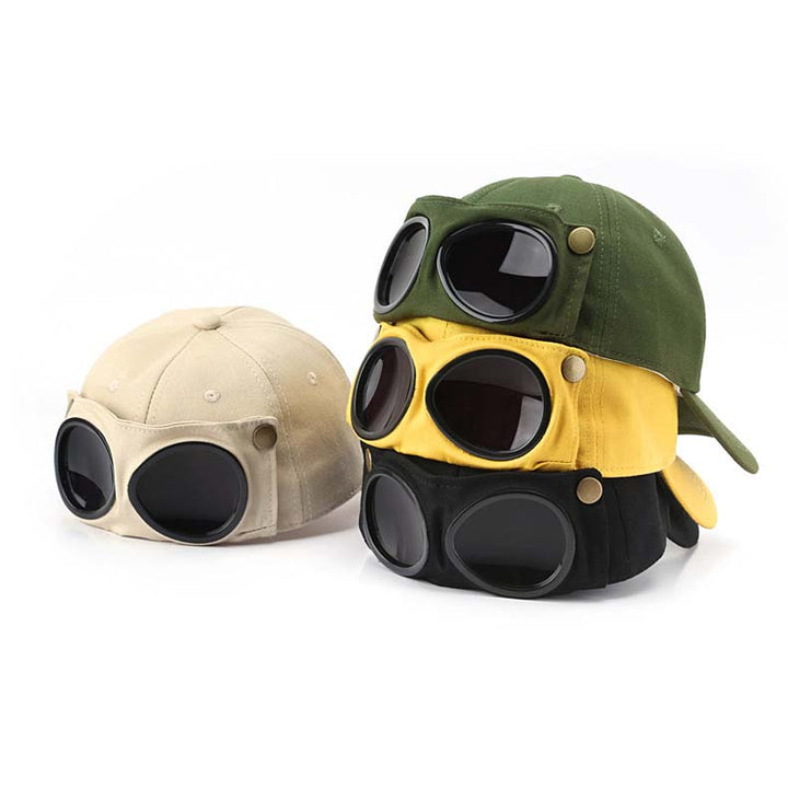 Aviator sunglasses baseball cap
