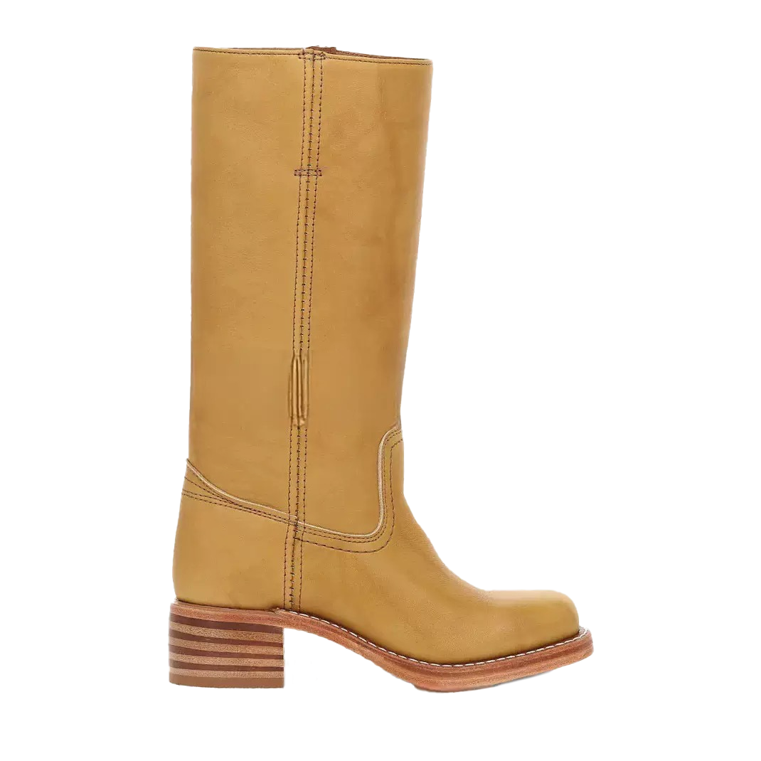 Round Toe Knee High Western Boots