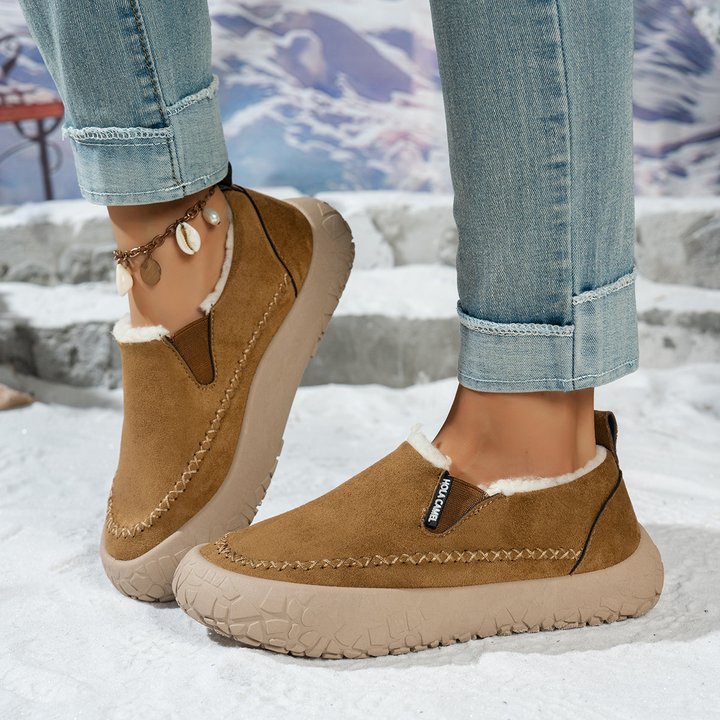 Cozy Lined Slip On Winter Ankle Booties
