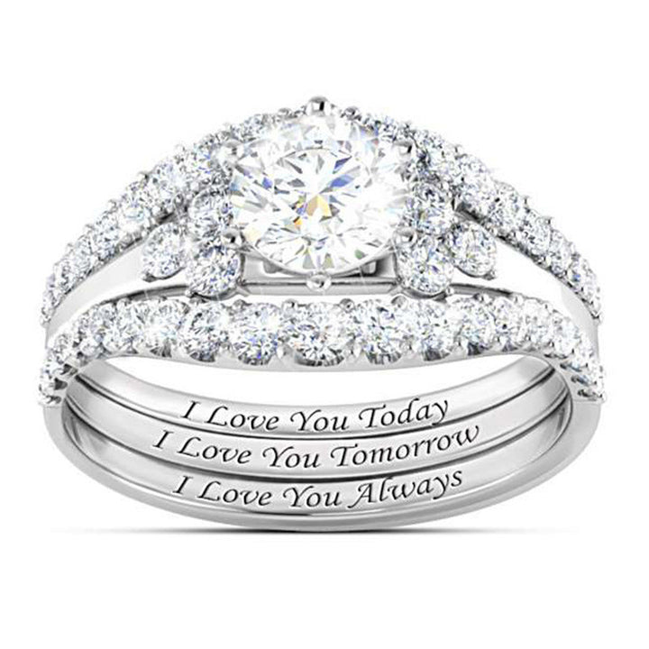 Diamond ring three-piece set