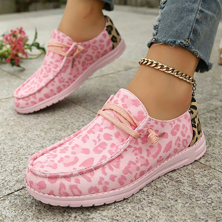 Leopard Canvas Slip On Shoes
