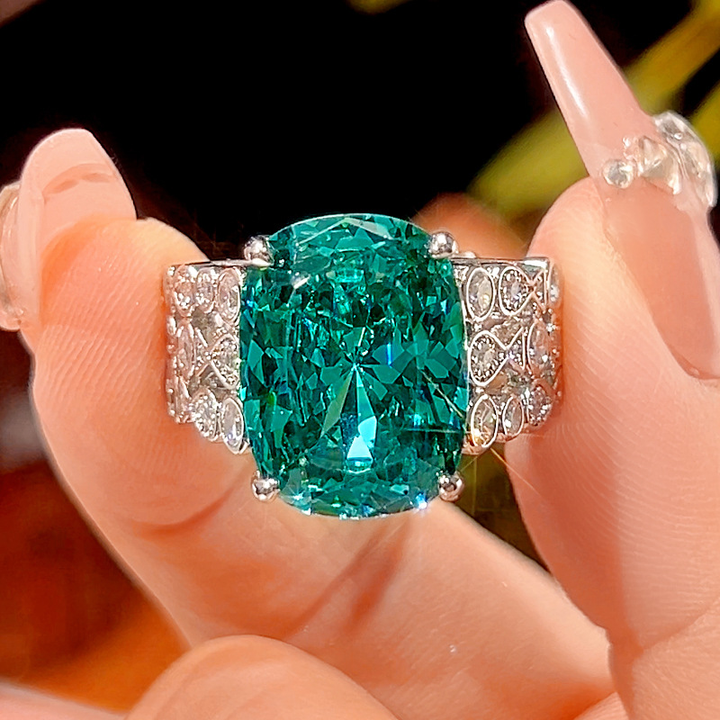 Elegant Cushion Stone Halo Fashion Ring