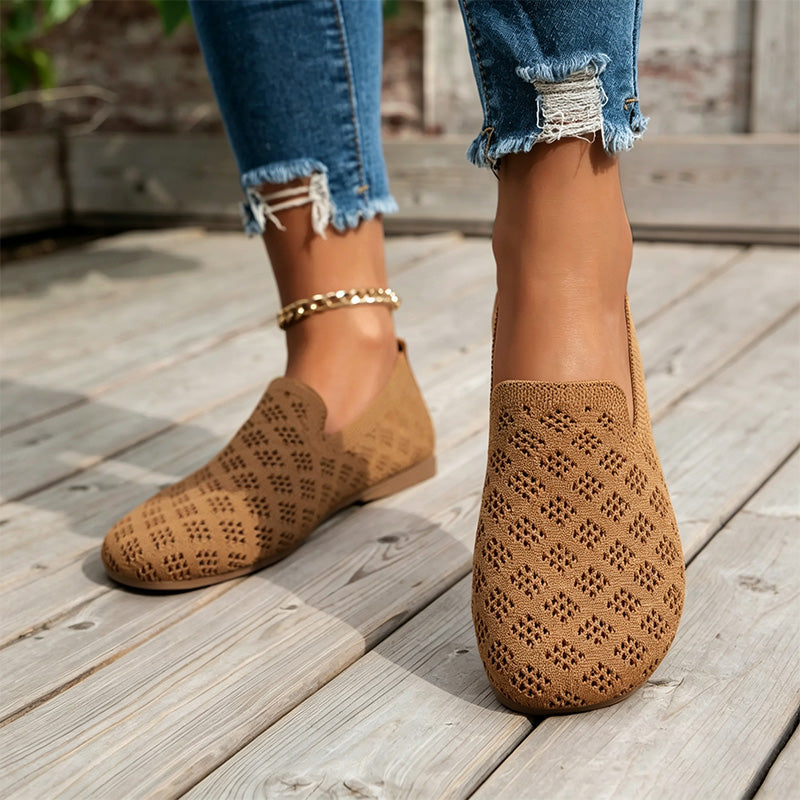 Women Mesh Slip-On Flats