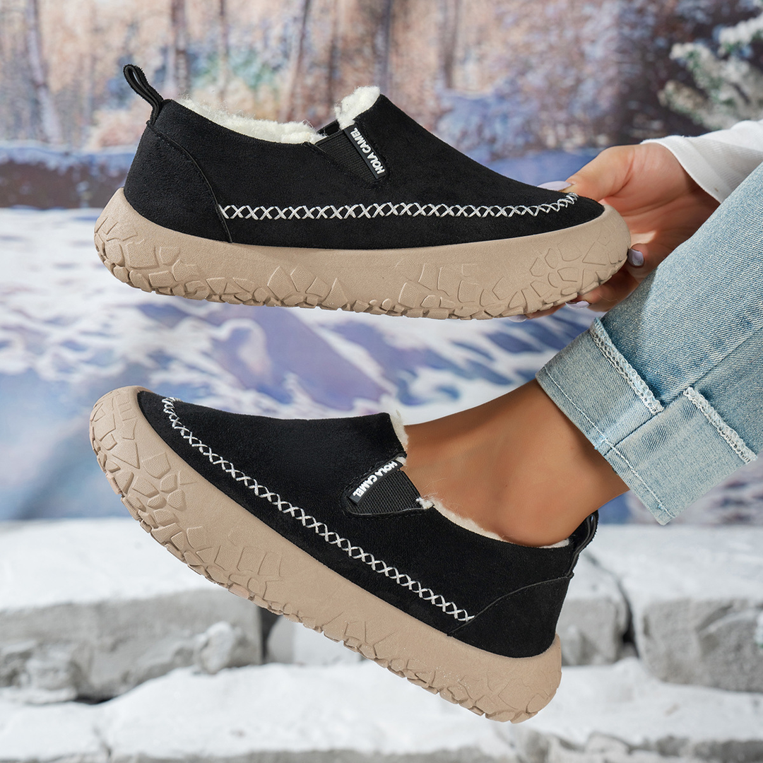 Cozy Lined Slip On Winter Ankle Booties