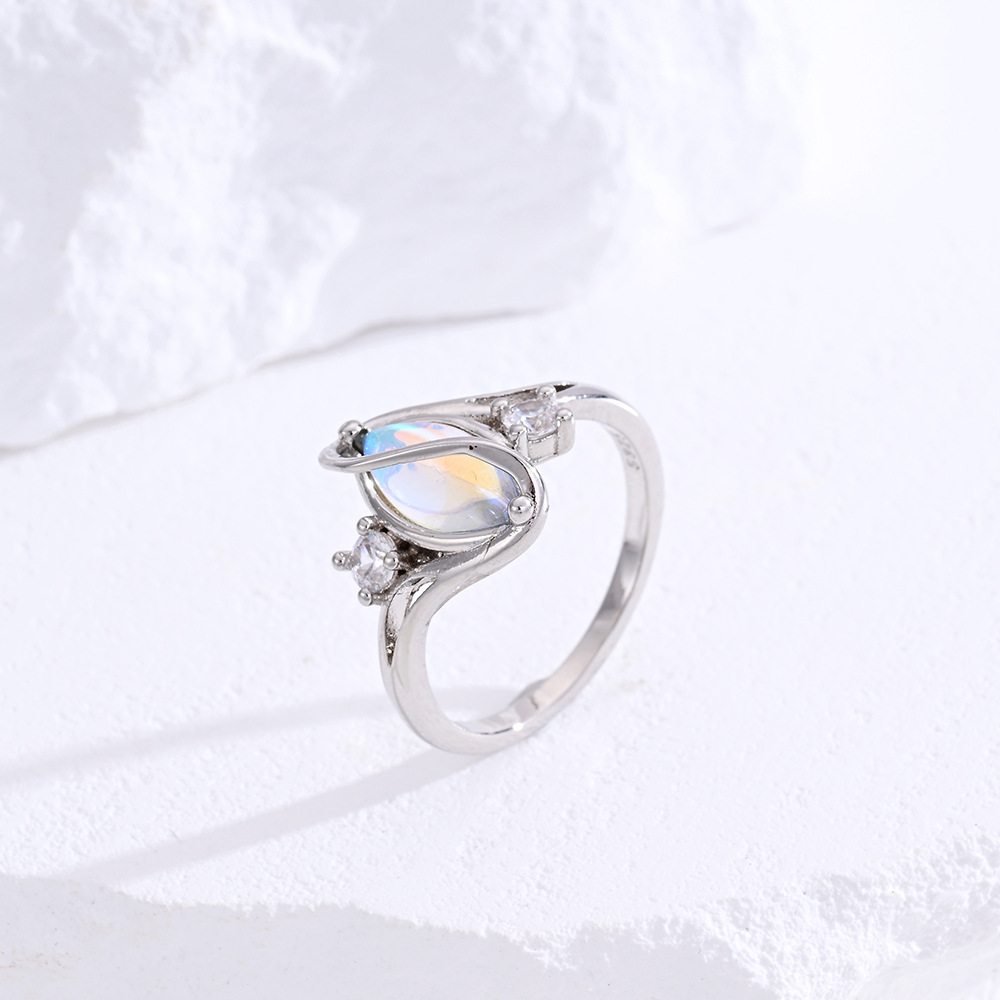 Unique Swirl Marquise Stone Ring