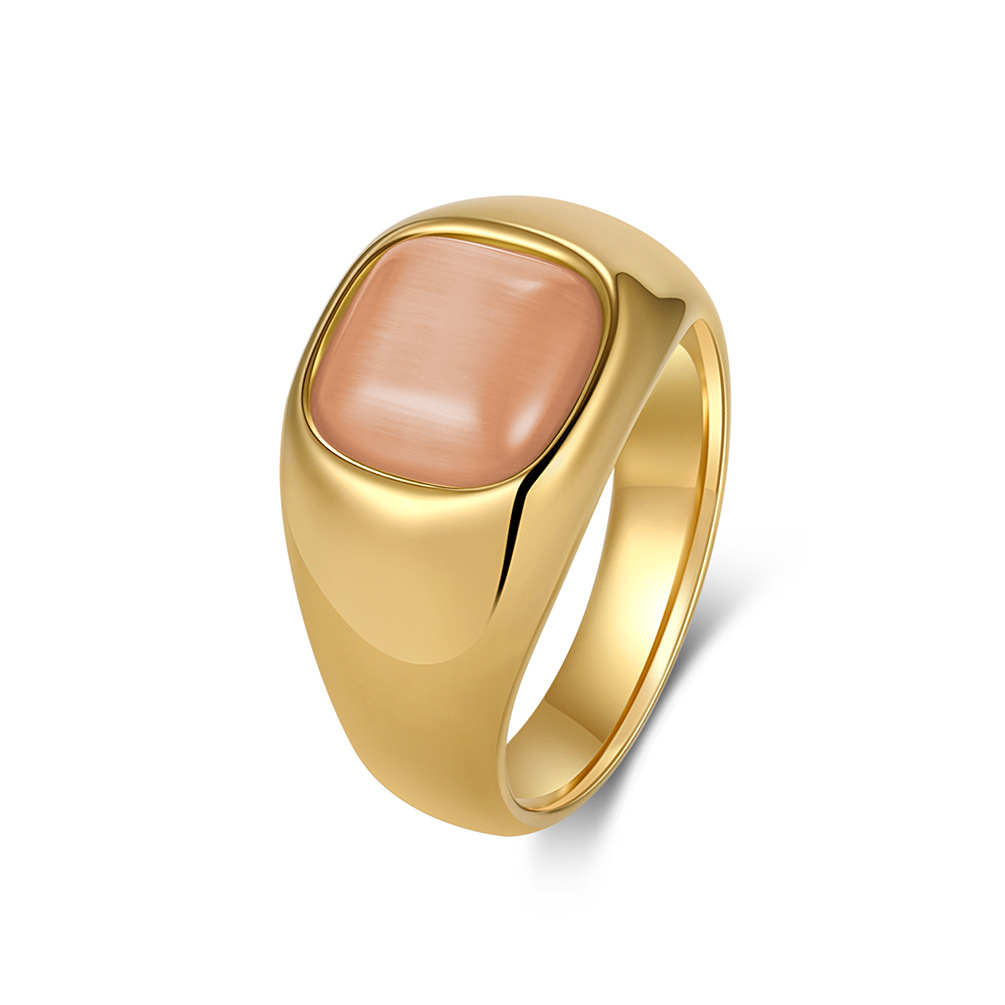 Retro Wide Band Signet Ring