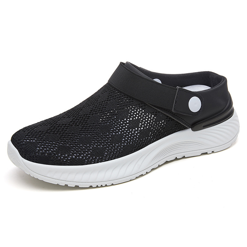 Women Back Strap Mule Sneakers Breathable Slip‑On Walking Shoes