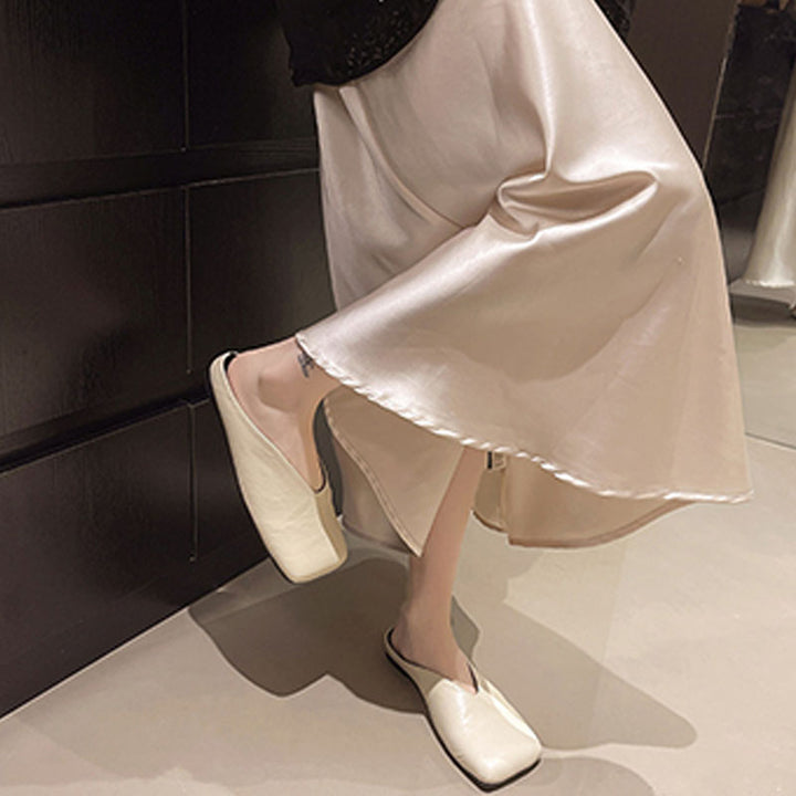 Minimalist Square-Toe Mules
