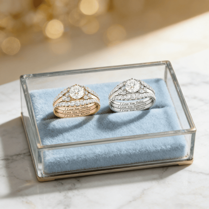Diamond ring three-piece set