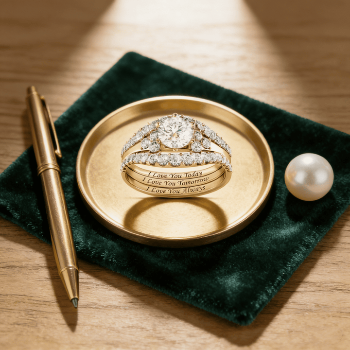 Diamond ring three-piece set