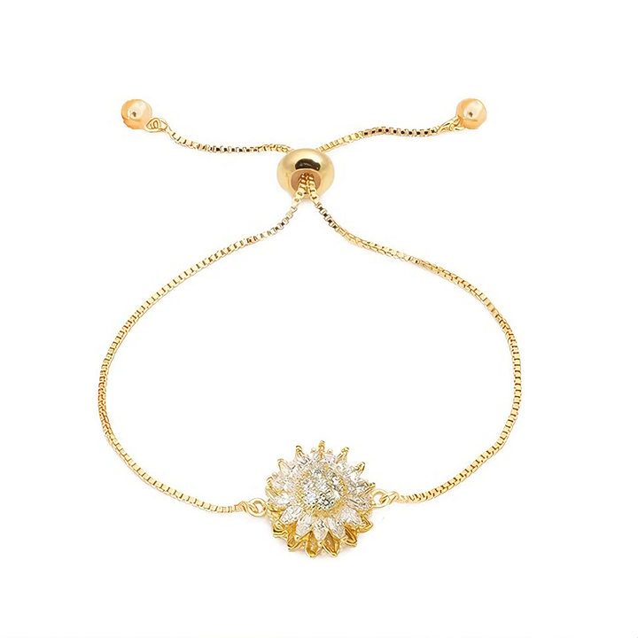 Rotating Sunflower Stress Relief Bracelet