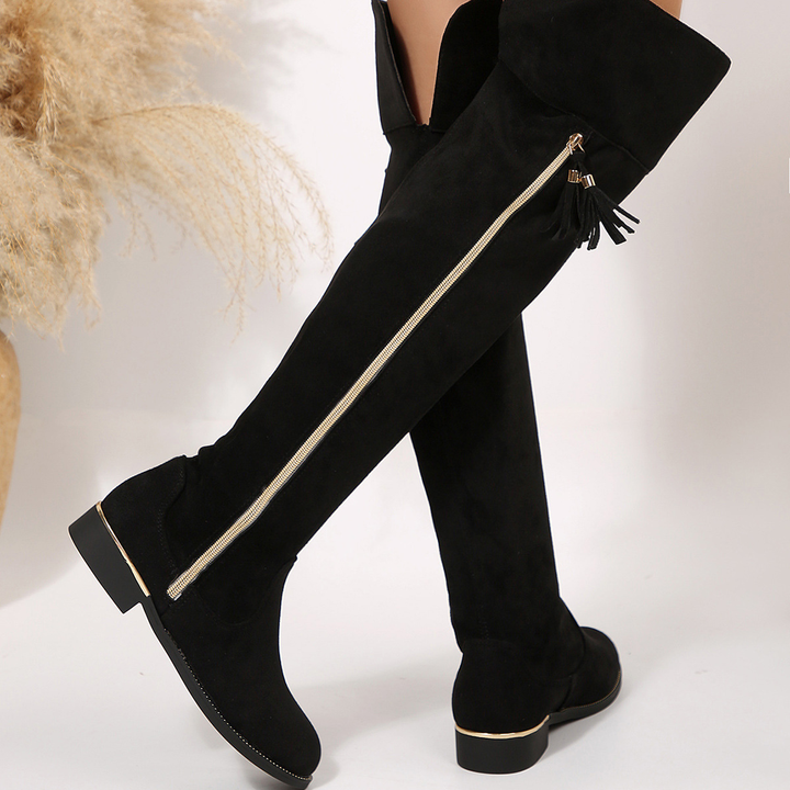 Chic Tassel Zipper Over Knee Tall Boots