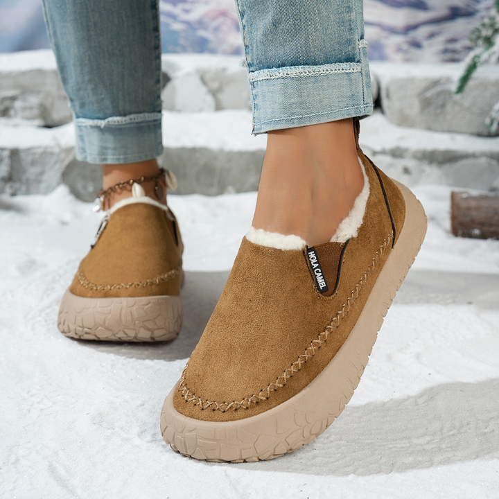 Cozy Lined Slip On Winter Ankle Booties