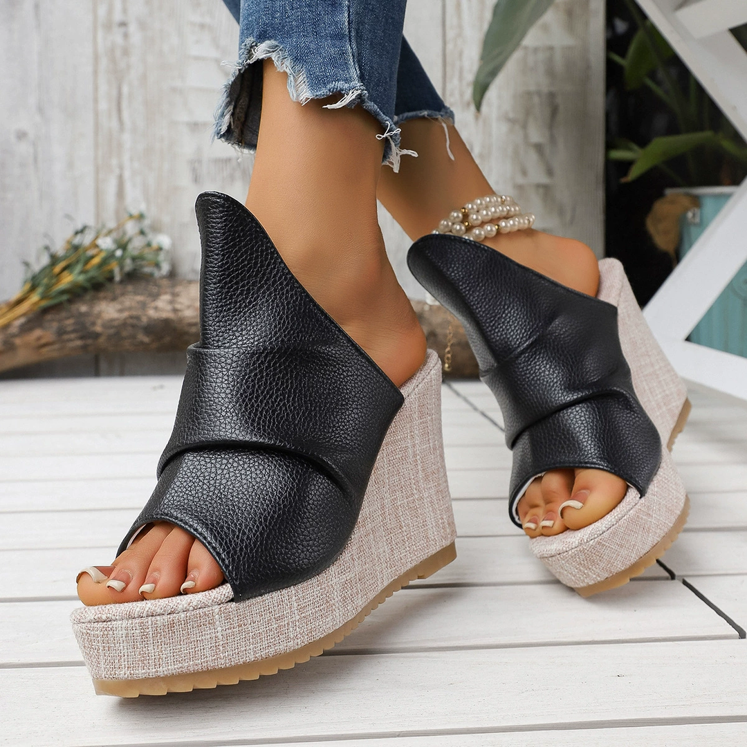 Comfortable platform wedge sandals