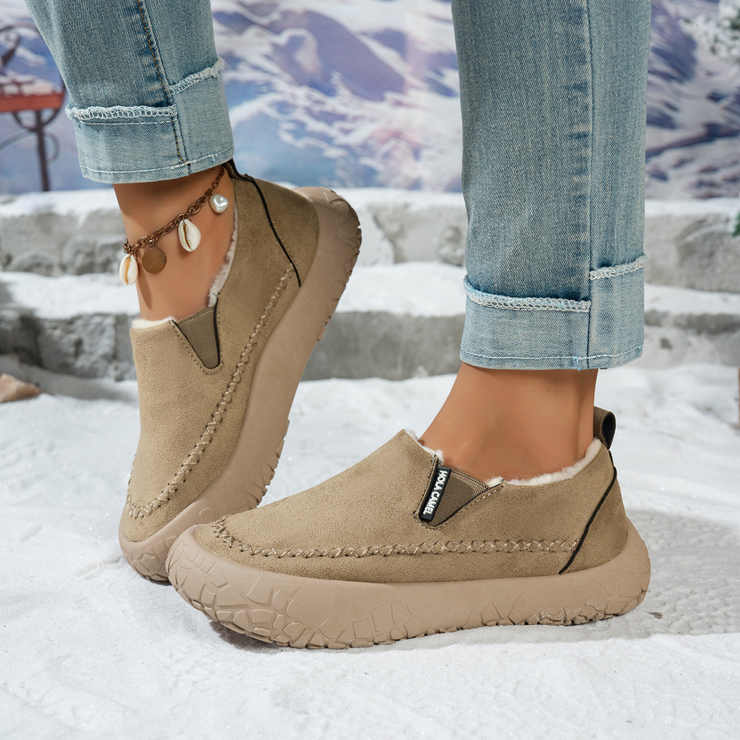 Cozy Lined Slip On Winter Ankle Booties
