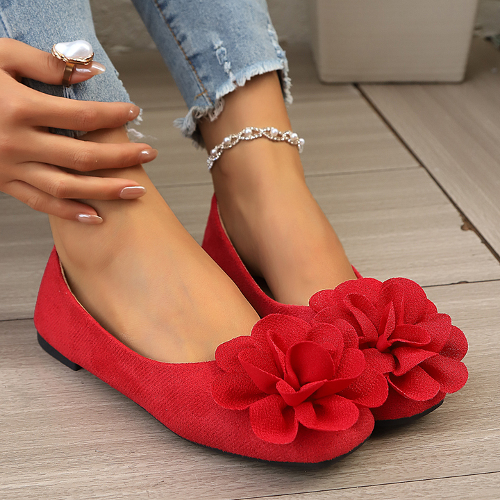 Pointed-toe floral women&