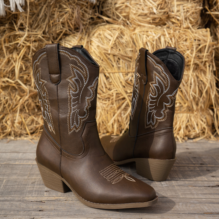 Embroidered Western Cowboy Boots