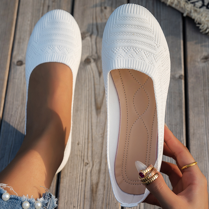 Knit Breathable Comfort Flat Slip On Shoes