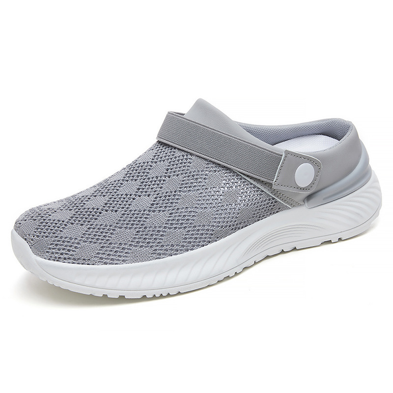 Women Back Strap Mule Sneakers Breathable Slip‑On Walking Shoes