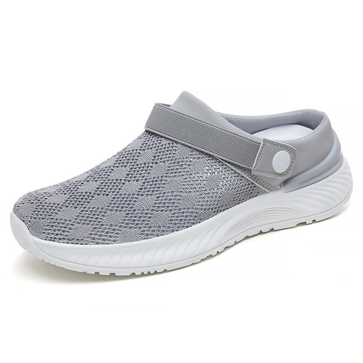 Women Back Strap Mule Sneakers Breathable Slip‑On Walking Shoes