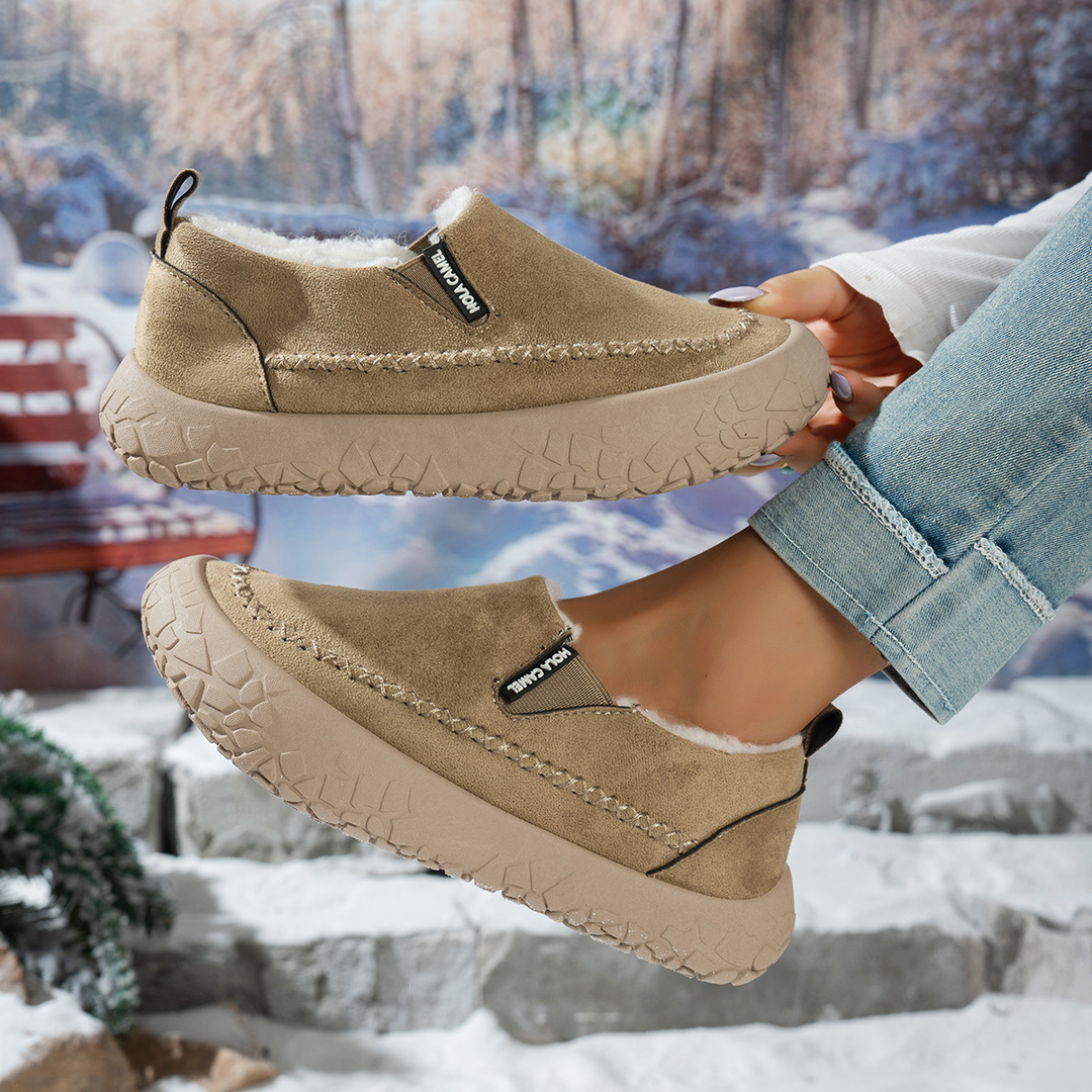 Cozy Lined Slip On Winter Ankle Booties