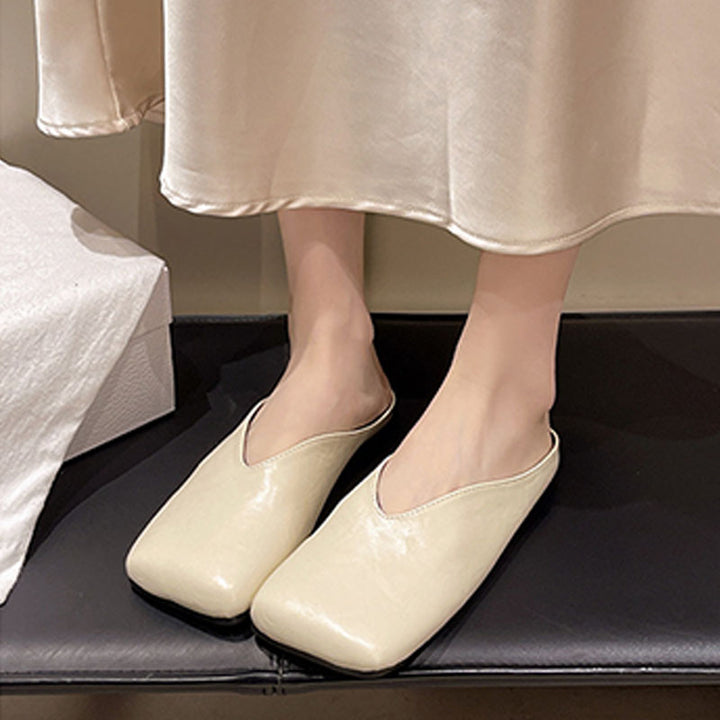 Minimalist Square-Toe Mules