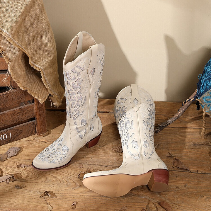 Ladies Classic Western Style Tall Cowboy Boots