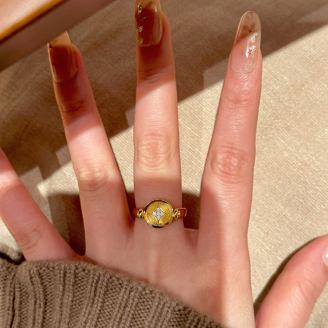 Vintage Two-sided Rotating Gemstone Flip Ring