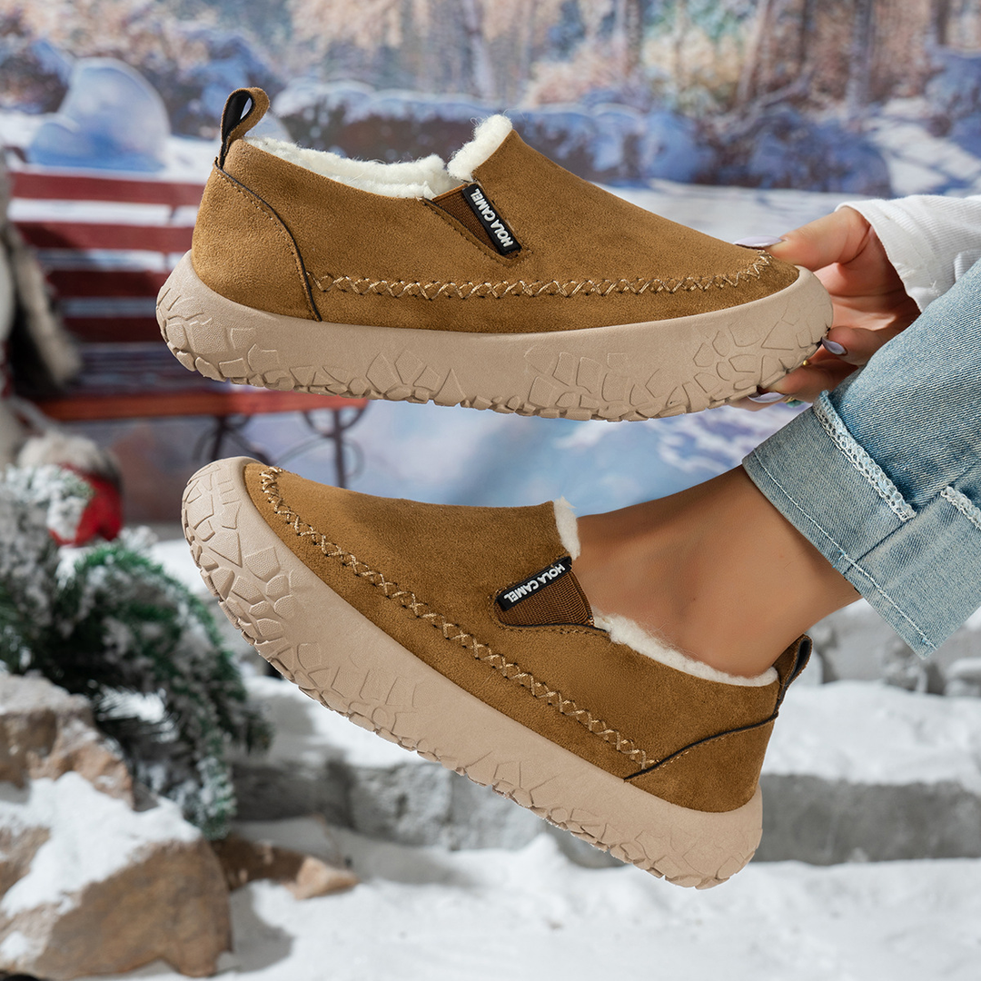 Cozy Lined Slip On Winter Ankle Booties