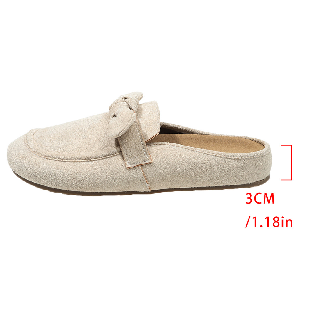Ladies Stylish Bow Detail Casual Backless Mule Shoes