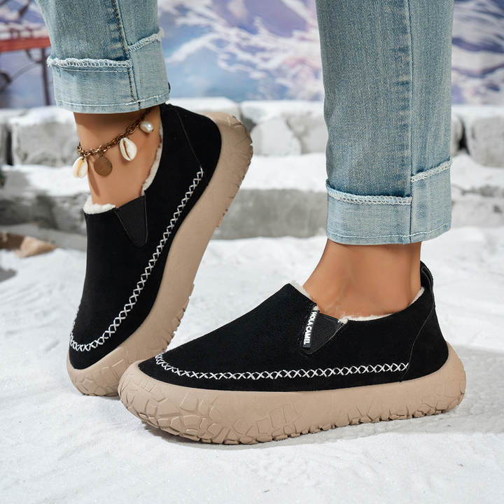 Cozy Lined Slip On Winter Ankle Booties