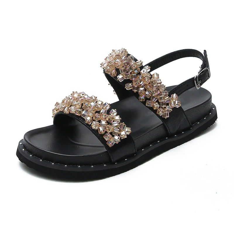 Sparkle Beaded Platform Slide
