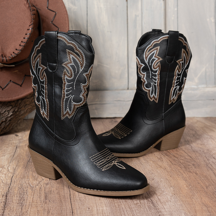 Embroidered Western Cowboy Boots