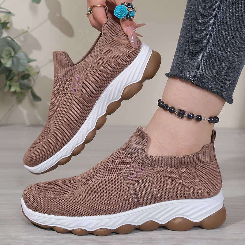 Women Knit Slip-On Lightweight Walking Sneakers