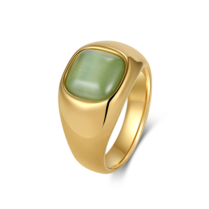Retro Wide Band Signet Ring